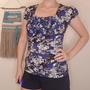 5/$25 Maurices floral cap sleeve top